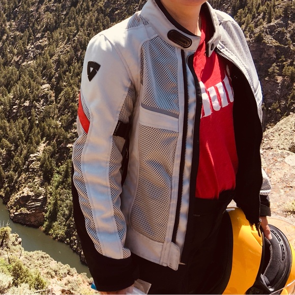 Women’s Rev’it TornadoH2O Grey and Black Motorcycle Jacket - Picture 2 of 16